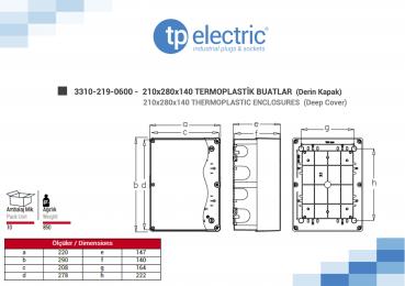 Preview: Installationsgehäuse IP67 (210x280x140mm)